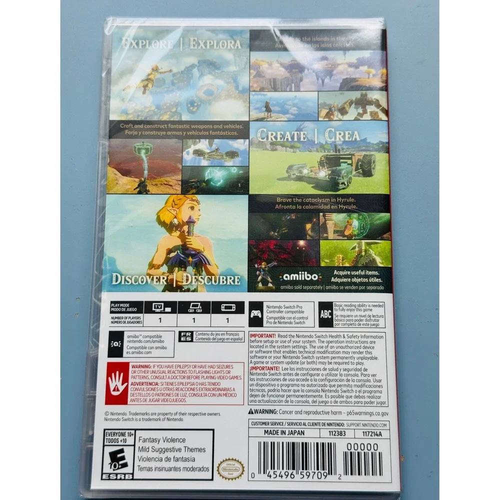 The Legend of Zelda Tears of the Kingdom Nintendo Switch New Sealed